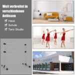 Reguliuojamas laisvai pastatomas baleto ir treniruočių stiebas (Sidabrinė)