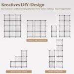 Modulinė kubų lentyna daiktams (Juoda)