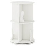 Besisukanti vaikiška knygų lentyna su dviem pakopomis (Balta)