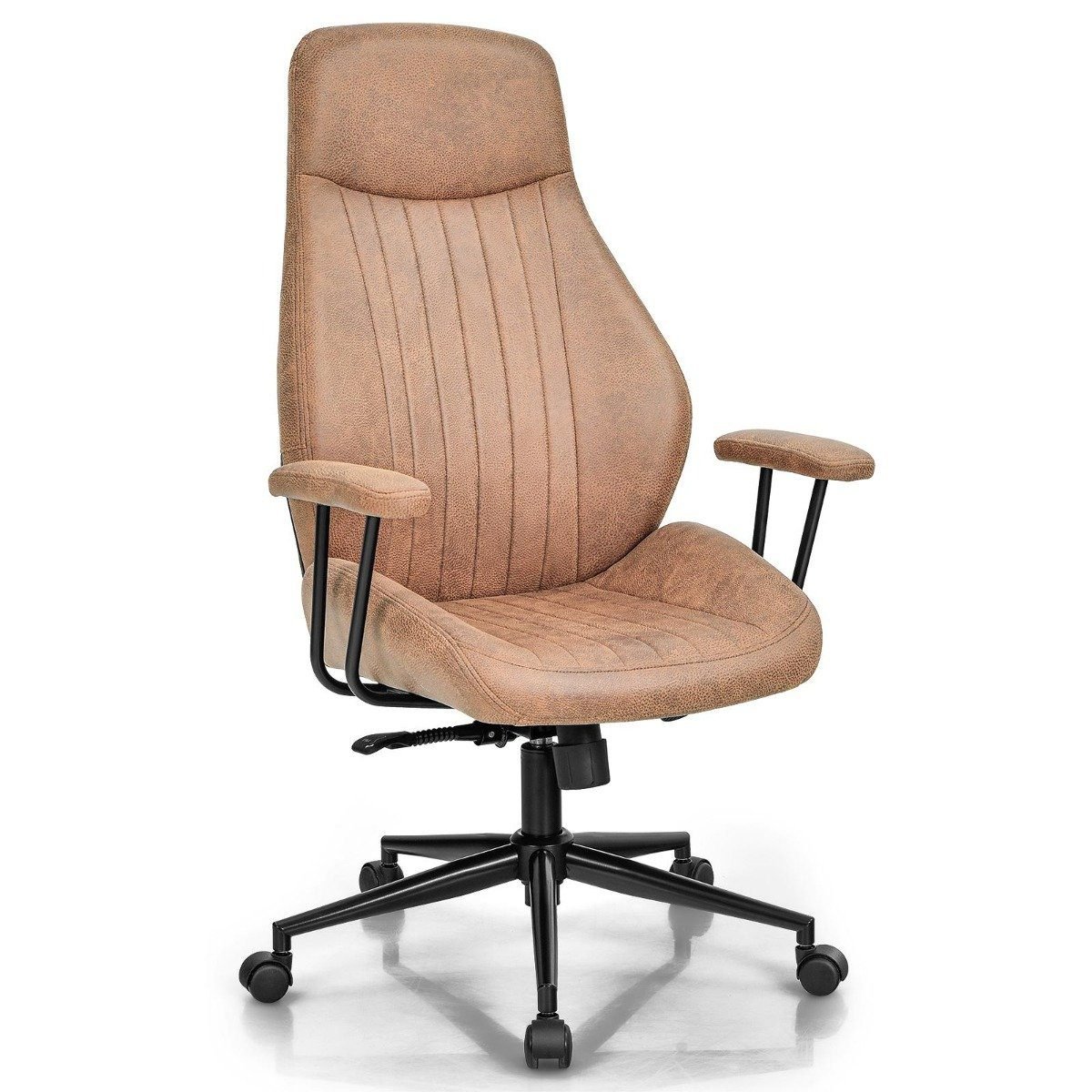 drehstuhl-cb10136bn_1_ Ergonomiška biuro kėdė su atlošu ir reguliuojamu aukščiu (Ruda)