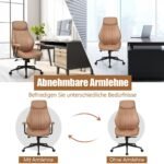 Ergonomiška biuro kėdė su atlošu ir reguliuojamu aukščiu (Ruda)
