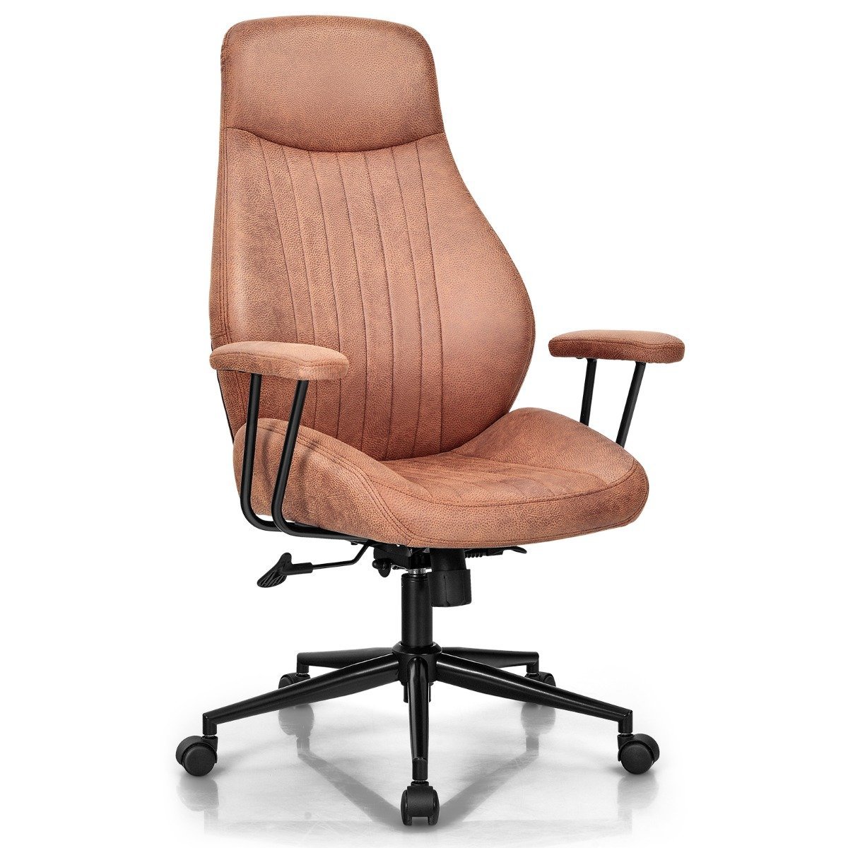 drehstuhl-cb10136re_1_ Ergonomiška biuro kėdė su atlošu (Raudonai ruda)