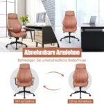 Ergonomiška biuro kėdė su atlošu (Raudonai ruda)