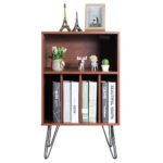 Stovas plokštelių grotuvui su penkiomis atviromis lentynomis (Kavos)