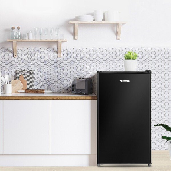 Šaldytuvas su šaldikliu 91 l su reguliuojamomis kojelėmis (Juoda)