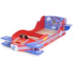 Vaikiška lova su lėktuvo dizainu ir integruota daiktadėže (Spalvota)