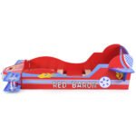 Vaikiška lova su lėktuvo dizainu ir integruota daiktadėže (Spalvota)