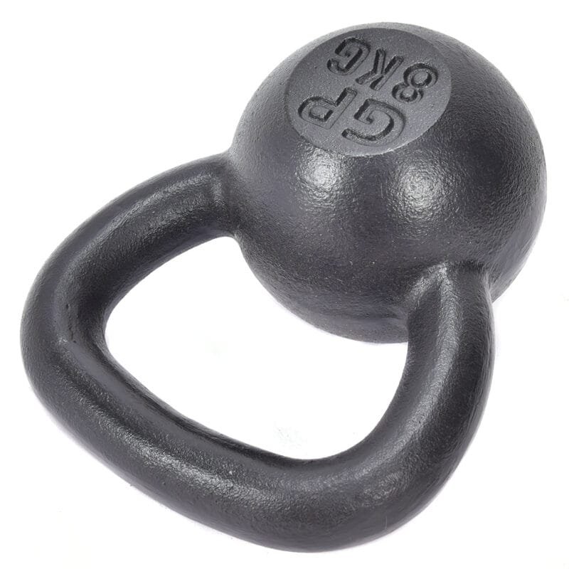 Ketaus svarmuo (Kettlebell) jėgos treniruotėms (Juoda)