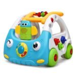 Kūdikio stumiamasis vežimėlis su muzika šviesomis ir reguliuojamu aukščiu (Mėlyna)