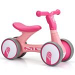 Keturratis vaikiškas paspirtukas pusiausvyros lavinimui (Raudona ir juoda)