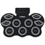 Elektroniniai būgnai su 9 silikoniniais pad'ais ir „Bluetooth“ (Juoda)
