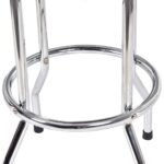 Baro kėdė su liepsnos dizainu ir pakoja (Juoda ir sidabrinė)