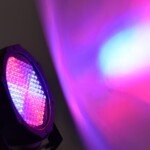 Profesionalus scenos efektų LED šviestuvas su 127 RGB diodais (Juoda)