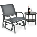 Sodo suolas supynės su metaliniu rėmu (Pilka)