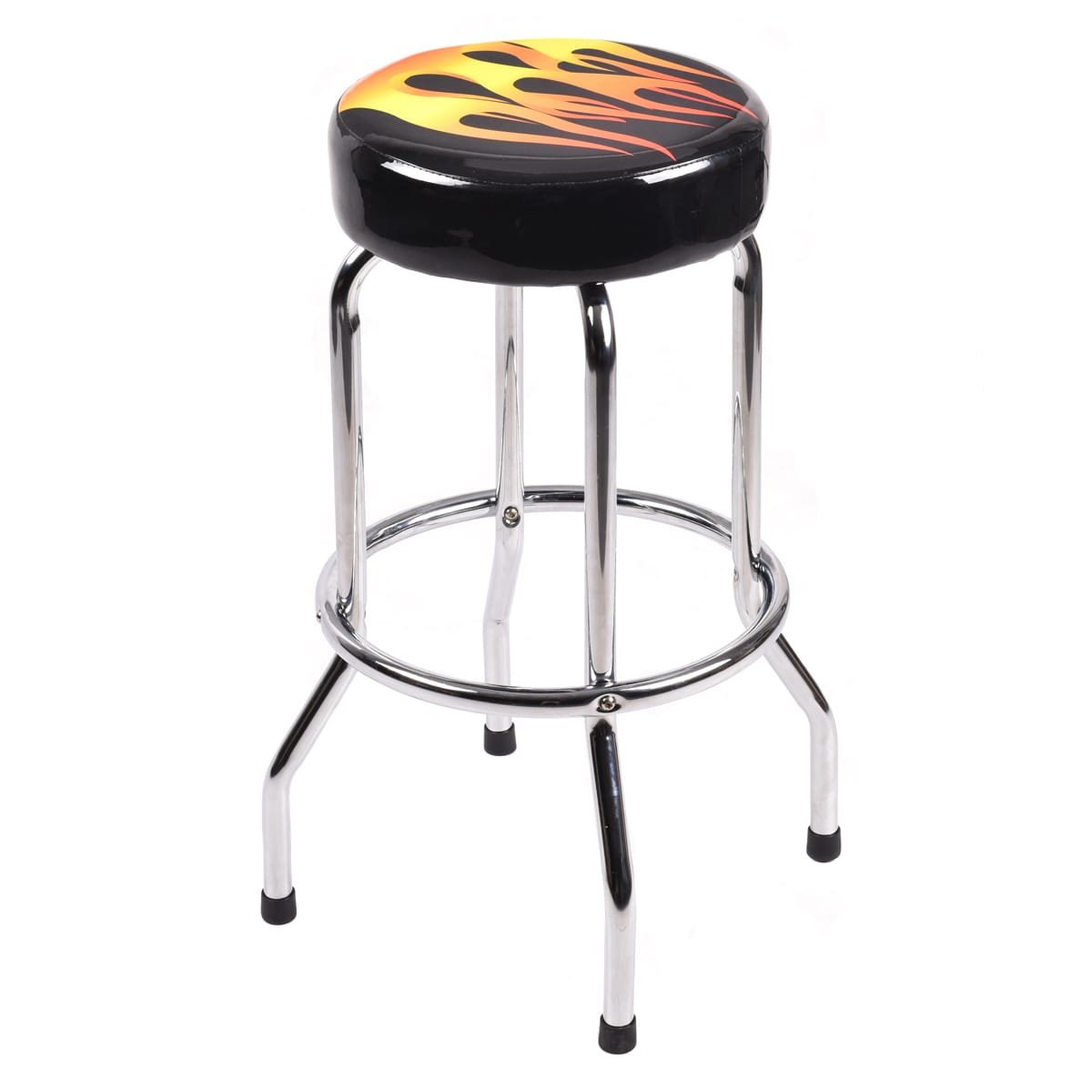 dsc_6472 Baro kėdė su liepsnos dizainu ir pakoja (Juoda ir sidabrinė)