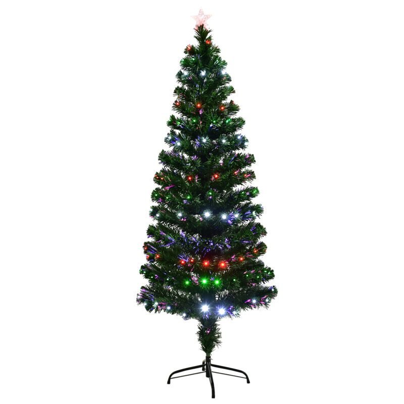 Dirbtinė Kalėdų eglutė su spalvas keičiančiu šviesolaidžiu (Žalia)