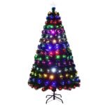 Dirbtinė Kalėdų eglutė su šviesolaidiniu spalvų keitikliu ir LED apšvietimu (Žalia)