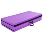 Sulankstomas nešiojamas gimnastikos kilimėlis 5 cm storio (Violetinė)