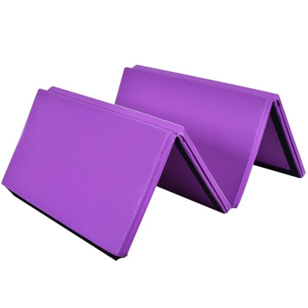 Sulankstomas nešiojamas gimnastikos kilimėlis 5 cm storio (Violetinė)