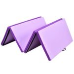 Sulankstomas nešiojamas gimnastikos kilimėlis 5 cm storio (Violetinė)