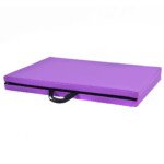 Sulankstomas 4 cm storio gimnastikos kilimėlis (Violetinė)