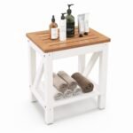 Dempimo padėklu dušo suolas (Balta)