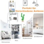 Kampinis kompiuterio stalas su lentynomis (Balta)