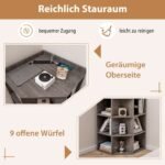 Kampinė lentyna su integruota įkrovimo stotele (Pilka)