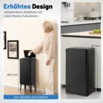 Automatinė šiukšliadėžė su judesio sensoriumi 50 L (Juoda)