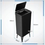 Automatinė šiukšliadėžė su judesio sensoriumi 50 L (Juoda)