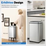 Automatinė šiukšliadėžė su judesio jutikliu 50L (Sidabrinė)
