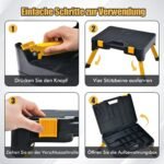 Sulankstomas kopėčių ir įrankių dėžės stovas (Rausvai ruda)