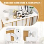 Konsolinis staliukas su geometriniu metaliniu rėmu (Auksinė)