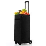 Sulenkiama pirkinių ir nešiojama vežimėlį (Juoda)