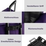 Nešiojama sulankstoma 38 L pirkinių nešyklė (Violetinė)