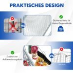 Sulankstomas pirkinių vežimėlis su dvigubu krepšiu ir 360° besisukančiais ratais 150 kg keliamoji galia (Sidabrinė)