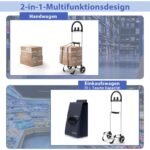 Nešiojamas sulankstomas pirkinių vežimėlis su 70 L izoliuota talpa (Šviesiai mėlyna)