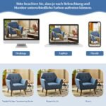 Sofa-fotelis su atlošu ir medinėmis kojomis (Mėlyna)