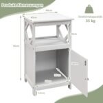 Kompaktiška vonios spintelė su atviru skyriumi ir apsauga nuo apvirtimo (Balta)