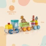 Medinių traukinukų konstravimo ir krovimo rinkinys (Spalvota)