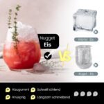 Nugget ledo gaminimo aparatas 27 kg/24 val. (Juoda ir sidabrinė)