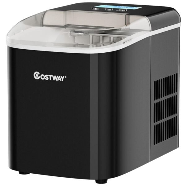 Kompaktiškas ledo generatorius su greitu pripildymu (Juoda)