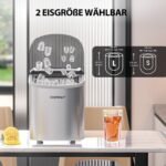 Namų ledo gaminimo aparatas 12 kg/24 val. (Sidabrinė)