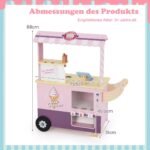 Medinis ledų vežimėlis su priedais (Rožinė)