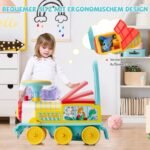 Elektrinis vaikiškas traukinukas su 16 bėgelių (Mėlyna)