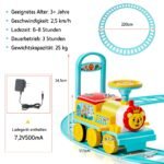 Elektrinis vaikiškas traukinukas su 16 bėgelių (Mėlyna)