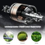 Elektrinis sodo smulkintuvas 2400W iki 45 mm skersmens šakos (Raudona ir juoda)