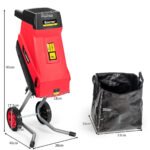 Elektrinis sodo smulkintuvas 2400W iki 45 mm skersmens šakos (Raudona ir juoda)