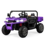 Elektrinis vaikiškas savivartis su dviviete kabina ir automatiškai pakeliamu bortu (Violetinė)