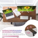 Elektrinis stovimas rašomasis stalas su USB įkrovimo prievadu ir atmintimi (Rustiška ruda)